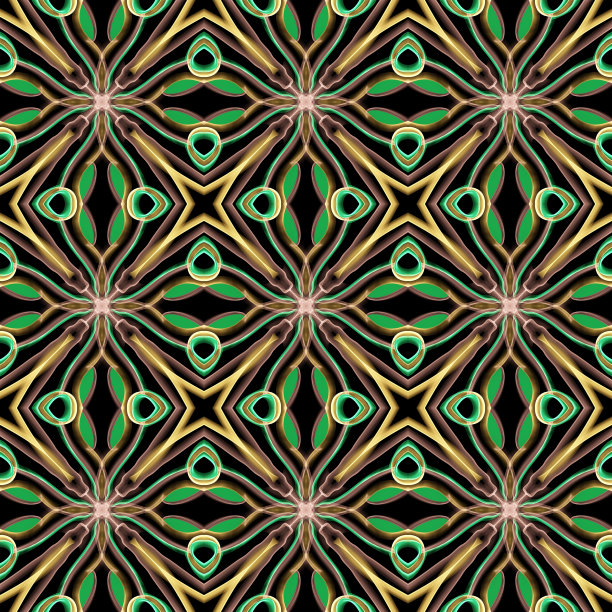 无缝观赏抽象花卉图案图片下载