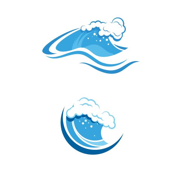 水波图标矢量设计图片下载