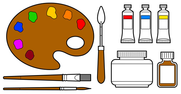 绘画用品图片下载