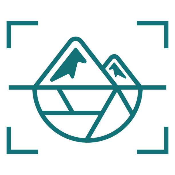 山照片图标模板矢量设计孤立图片下载