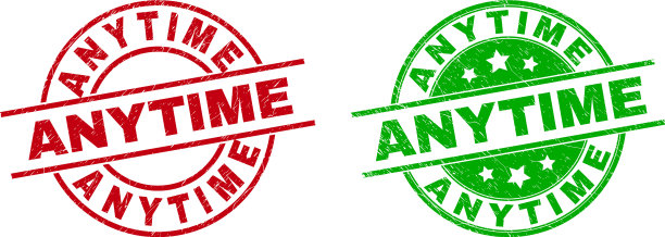 任何时候圆形邮票与窘迫表面图片下载