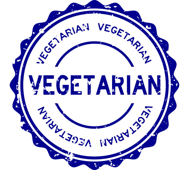 垃圾蓝素食字圆形橡胶密封图片下载