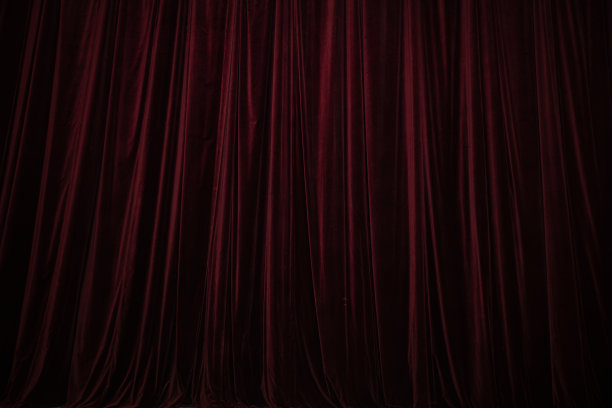 红色的窗帘图片下载