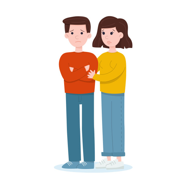 一个女人友好地支持一个悲伤的男人和家人图片下载