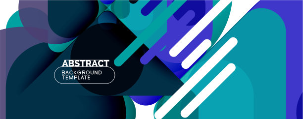 平面的几何圆形形状和动态的线条图片下载