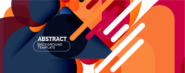 平面的几何圆形形状和动态的线条图片下载