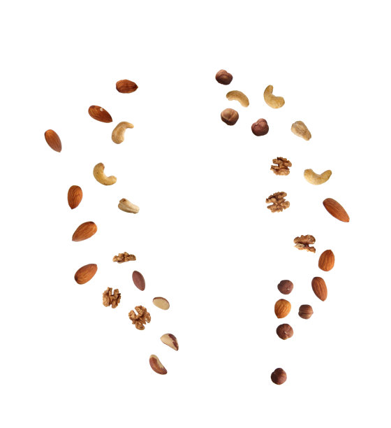 从飞行螺母孤立的框架在白色背景图片下载