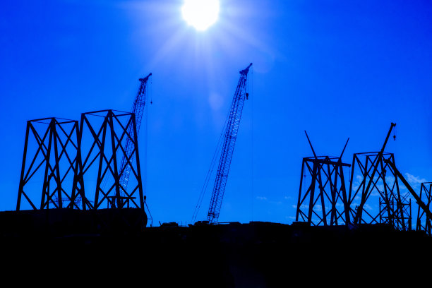 建筑工地起重机图片下载