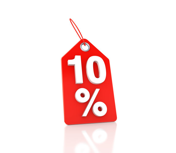 价格标签上有九折优惠图片下载