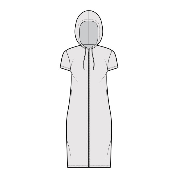 拉链连帽衫裙技术时尚图片下载