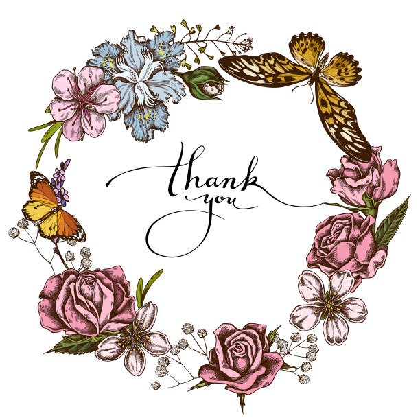 花的花环，彩色的牧羊人钱包石南图片下载