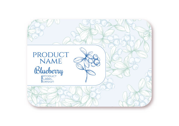 蓝莓成熟浆果模板产品标签图片下载