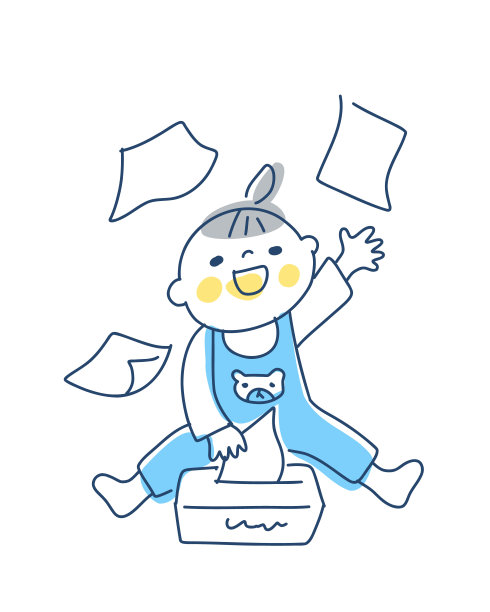 宝宝玩纸巾图片下载