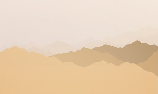 褐色的山与雾的自然景观背景图片下载