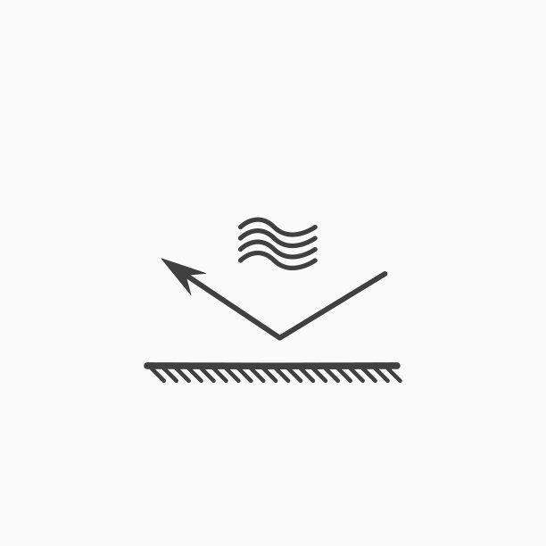 热波。反射波材料。排斥表面。向量图片下载