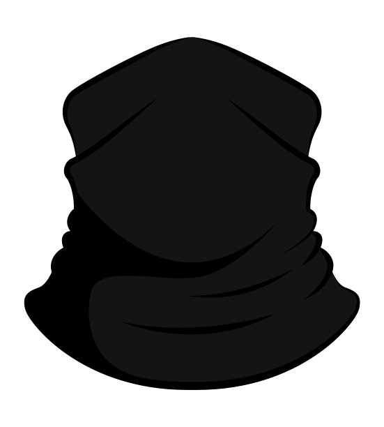 黑色冬季颈部温暖的模板向量在白色的背景图片下载