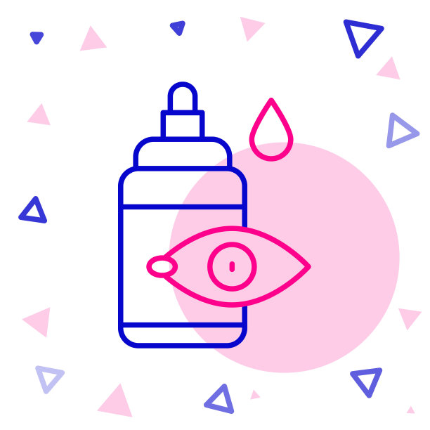 滴眼液瓶图标孤立在白色背景上。色彩斑斓的轮廓的概念。向量图片下载