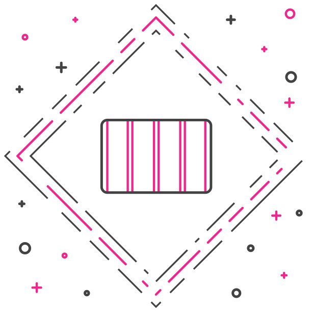 线条调色板指南图标隔离在白色背景上。模块化的网格。色彩斑斓的轮廓的概念。向量图片下载