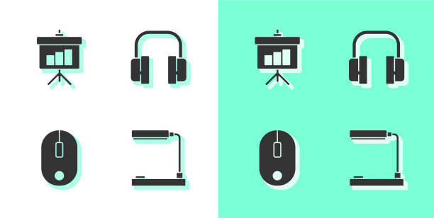 设置台灯黑板和图表电脑图片下载