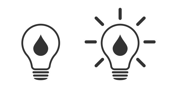 灯的图标集。收集与滴灯图标。替代能源。平面风格-股票向量。图片下载