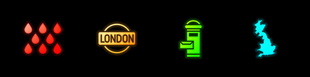 设置水滴伦敦和英国标志邮箱图片下载