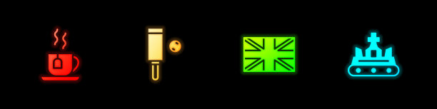 用茶包、木板球拍和杯茶图片下载