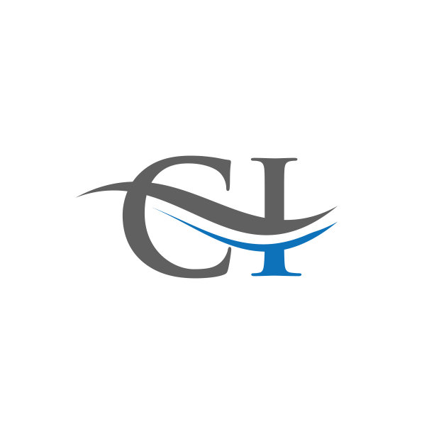 初始链接字母CI标识设计。现代字母CI标志设计向量带现代时尚图片下载