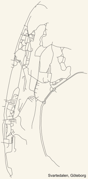 瑞典哥德堡Svartedalen区街道道路图图片下载
