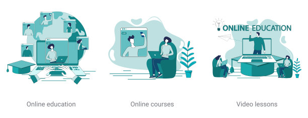 在线教育，在线课程，视频课程图片下载