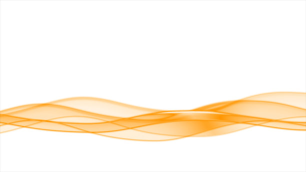 橙色抽象波波图像白色背景图片下载