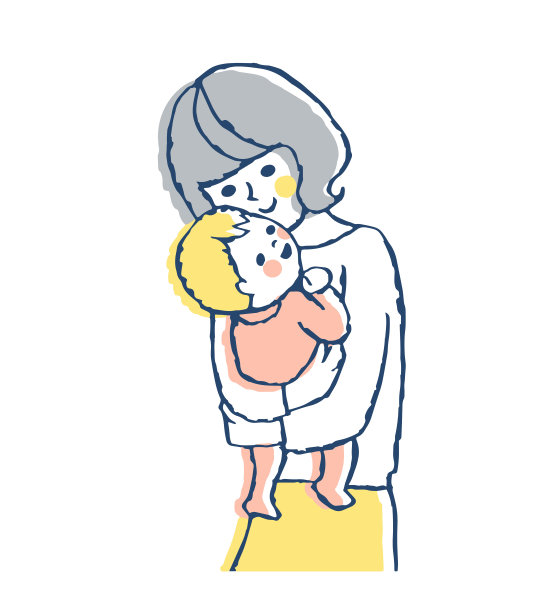 年轻的妈妈抱着一个婴儿图片下载