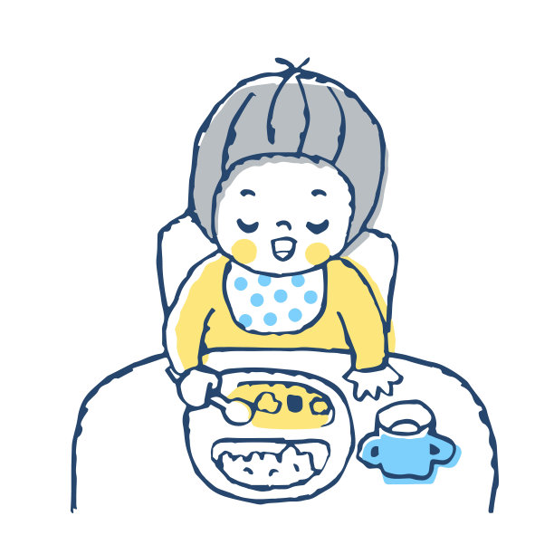 婴儿用婴儿餐具独自进食图片下载