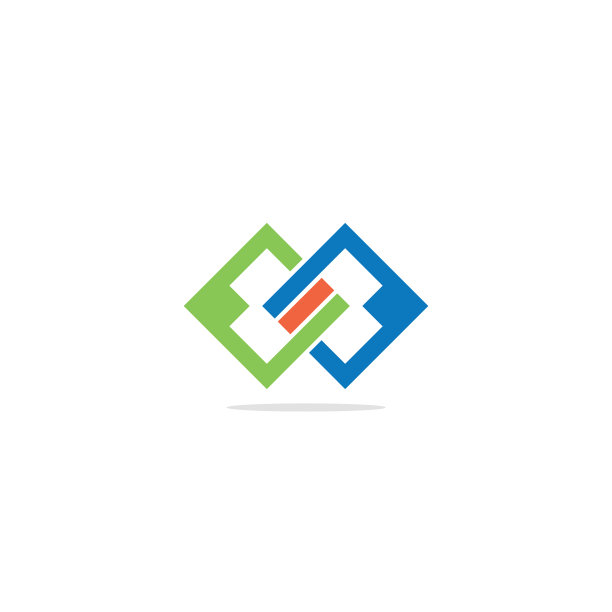 彩色方块连接公司logo图片下载