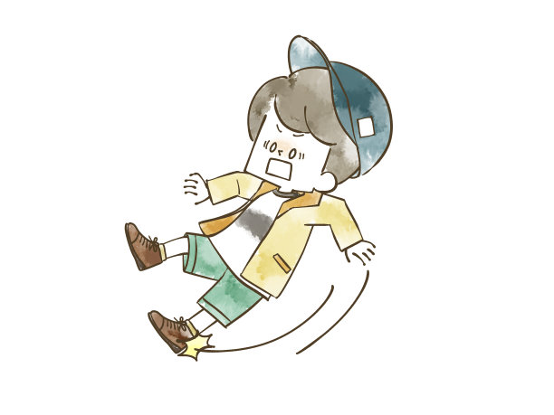 男孩滑倒图片下载