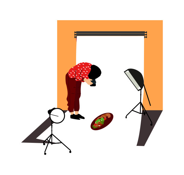摄影师在工作室简单的卡通人图片下载