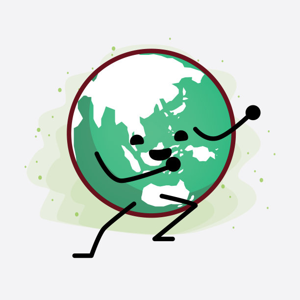 地球地球可爱的人物与简单的脸手图片下载