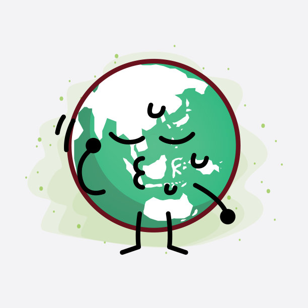 地球地球可爱的人物与简单的脸手图片下载