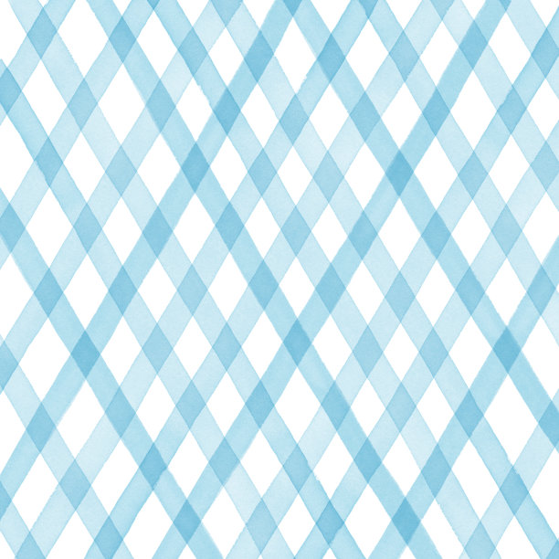 蓝色格子水彩插图背景。图片下载