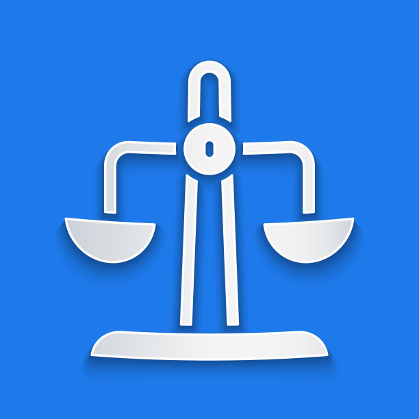 剪纸天秤座星座的图标孤立在蓝色图片下载