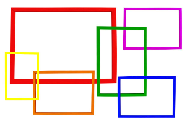 在白色上孤立的帧集合图片下载
