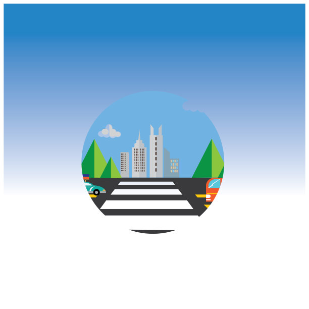 城市建筑景观公路圈背景图片下载