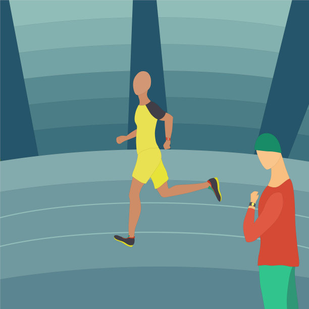 在教练的指导下，运动员在体育场训练图片下载