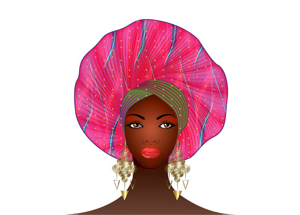 尼日利亚头巾肖像非裔美国妇女图片下载