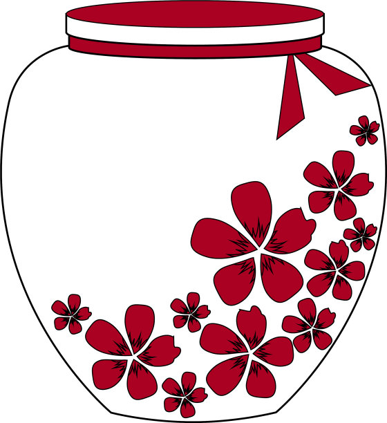 瓶子上有一个红色美丽的花朵的游戏图标图片下载