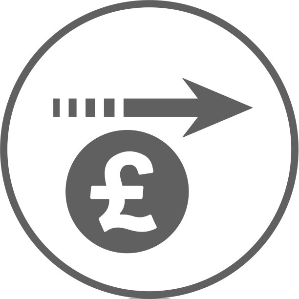 英镑增长灰色图标图片下载