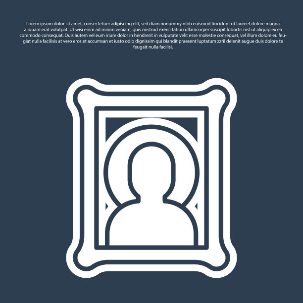 蓝线基督教偶像孤立在蓝色图片下载