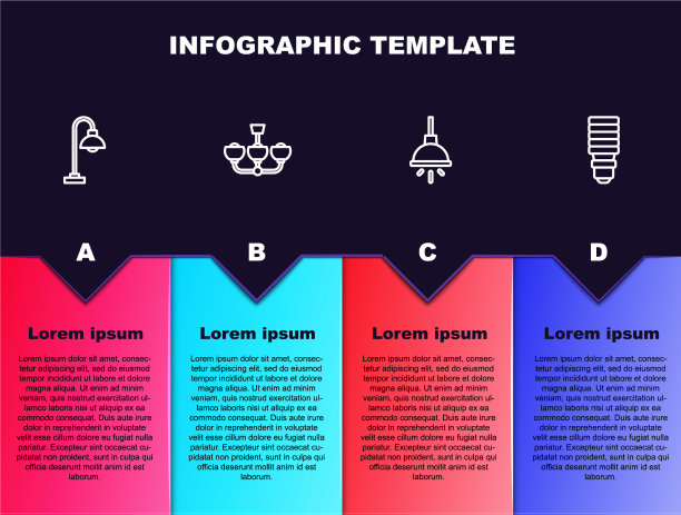 设置线落地灯、吊灯和led灯图片下载
