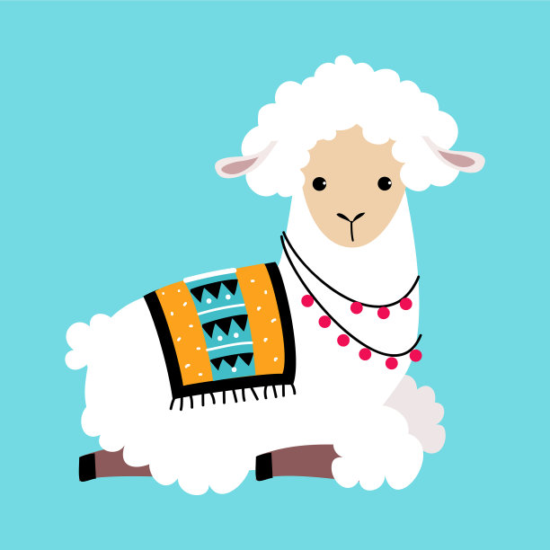 可爱的毛绒绒的羊驼或羊驼作为骆驼驮畜图片下载