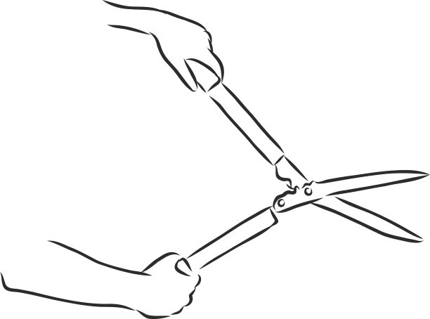 园艺剪线条风格图标设计修剪图片下载