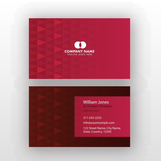 双面可编辑的名片设计图片下载